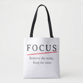 Bolsa Tote Camiseta Motivacional Minimalista FOCUS — Modo Lim