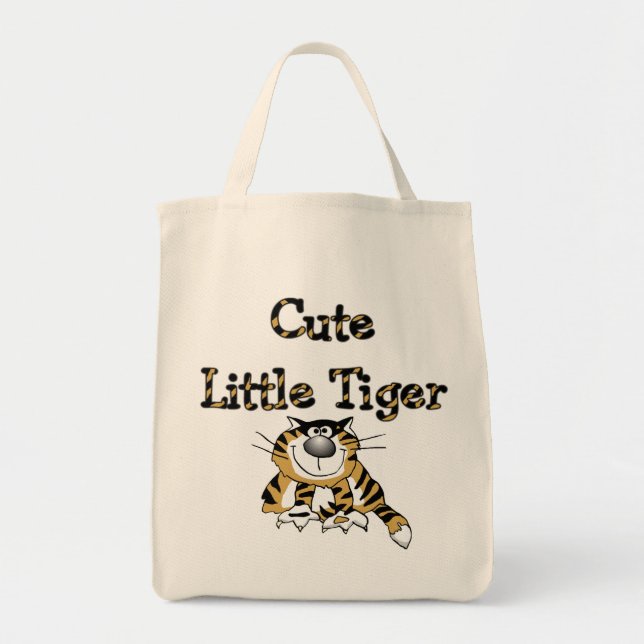 Bolsa Tote Camiseta pequeno bonito e presentes do tigre (Frente)