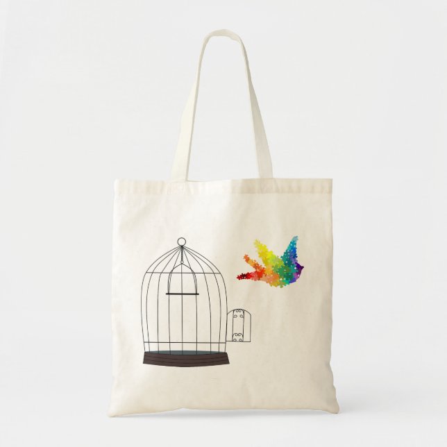 Bolsa Tote Camiseta Quebra-cabeça de Autismo (Frente)