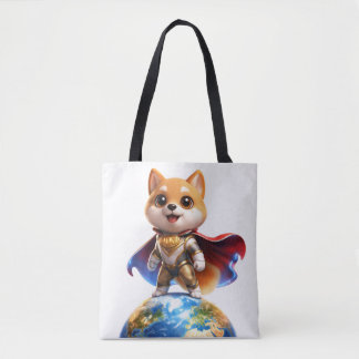Bolsa Tote Camiseta sem Mangas DOGI Hero – Salve o Mundo