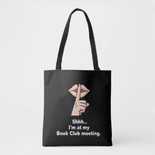 Bolsa Tote Camiseta "Shhh" do Clube do Livro do Introvertido