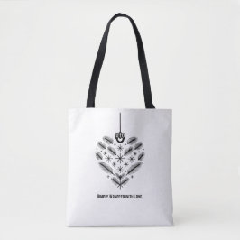 Bolsa Tote Camiseta Simplesmente Envolvido com Amor