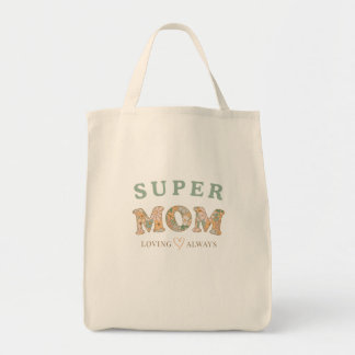 Bolsa Tote Camiseta Super Mãe Amor Sempre