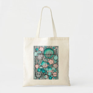 Bolsa Tote Camiseta Unisex de Arte Neurográfica Azul Turquesa