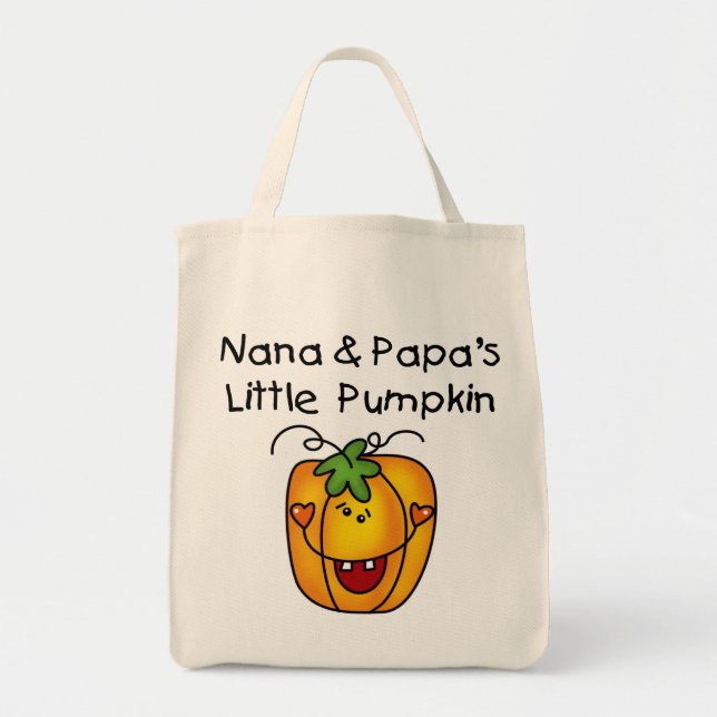 Bolsa Tote Camisetas de abóbora da Nana e do Papa (Frente)