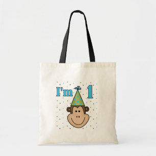 Bolsa Tote Camisetas de primeiro aniversario de macaco no Par