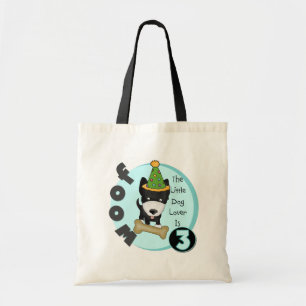 Bolsa Tote Camisetas e dotes para aniversário de 3 anos de cã