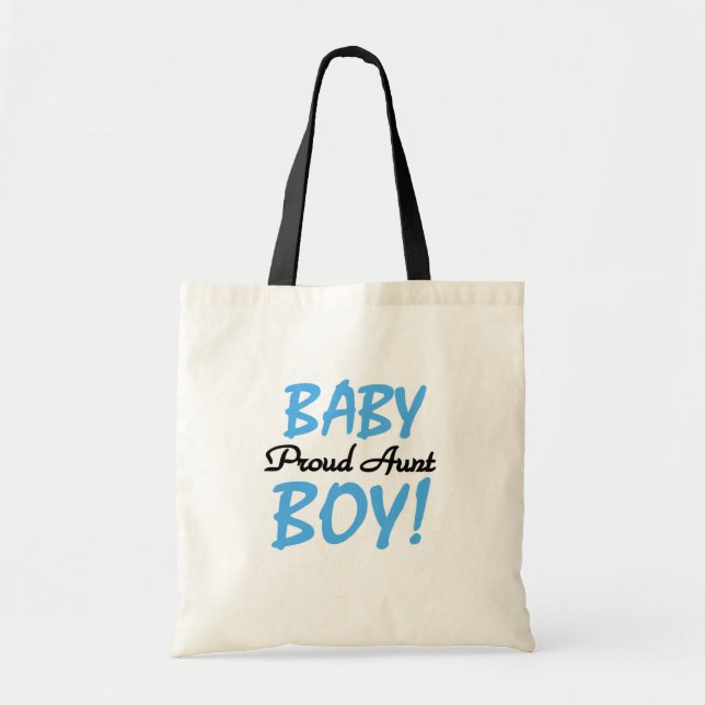 Bolsa Tote Camisetas e presentes da tia Baby Boy (Frente)