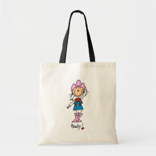 Bolsa Tote Camisetas e Presentes da Vaqueira em Formato de Bo