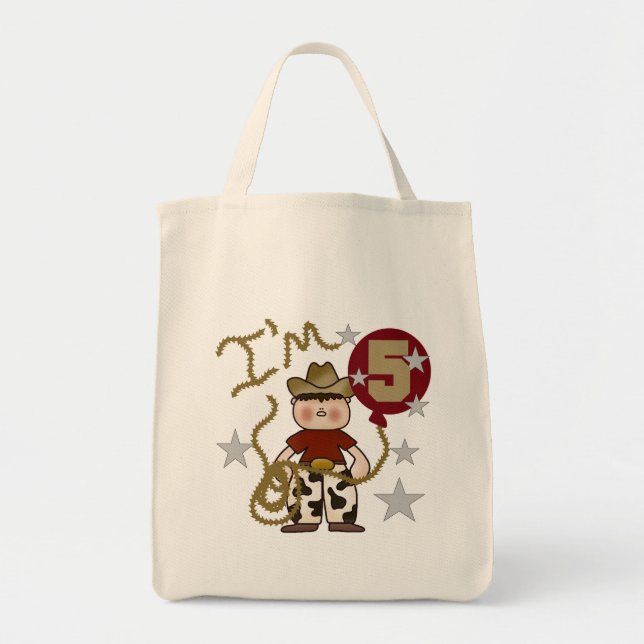 Bolsa Tote Camisetas e presentes de 5 de Aniversário (Frente)