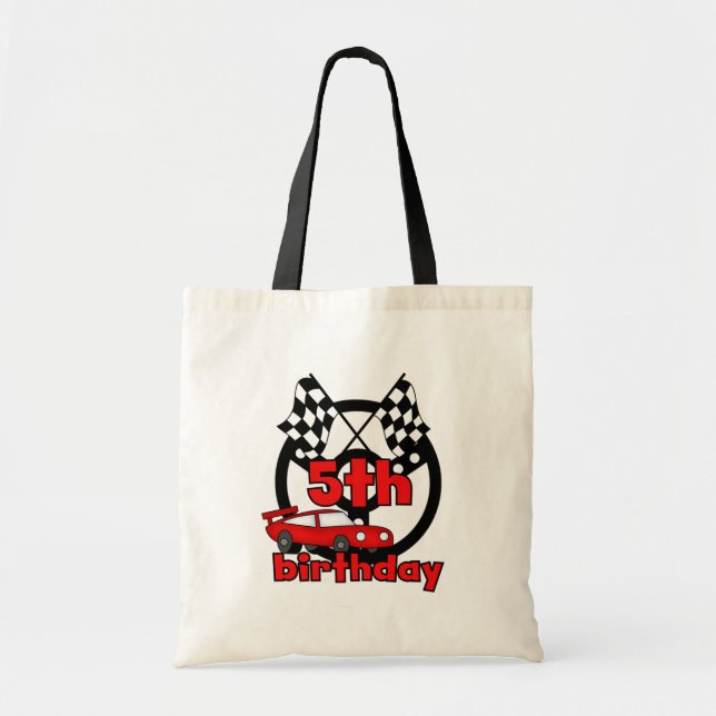Bolsa Tote Camisetas e presentes de 5 de corridas de carros (Frente)