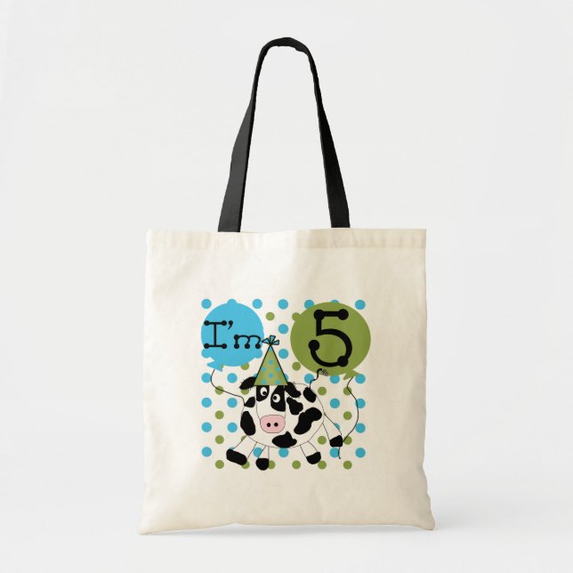 Bolsa Tote Camisetas e presentes de 5 de Vaca Azul (Frente)