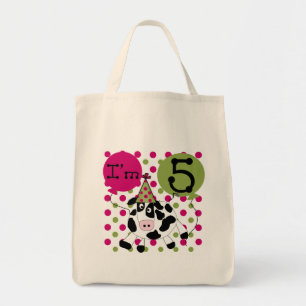 Bolsa Tote Camisetas e presentes de 5 de Vaca Rosa