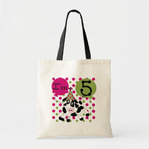 Bolsa Tote Camisetas e presentes de 5 de Vaca Rosa