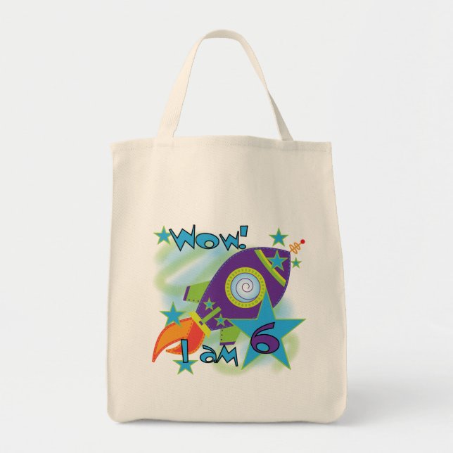 Bolsa Tote Camisetas e presentes de 6 de Aniversário de Navio (Frente)
