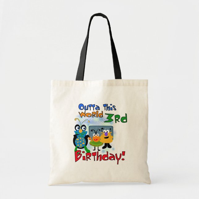 Bolsa Tote Camisetas e presentes de aniversário de 3 anos de  (Frente)