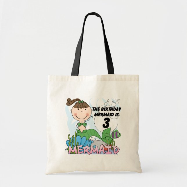 Bolsa Tote Camisetas e presentes de aniversário de 3 anos de  (Frente)