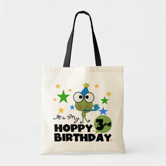 Bolsa Tote Camisetas e presentes de aniversário de 3 anos de  (Frente)