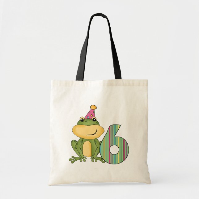 Bolsa Tote Camisetas e presentes de aniversário do 6 do Parti (Frente)