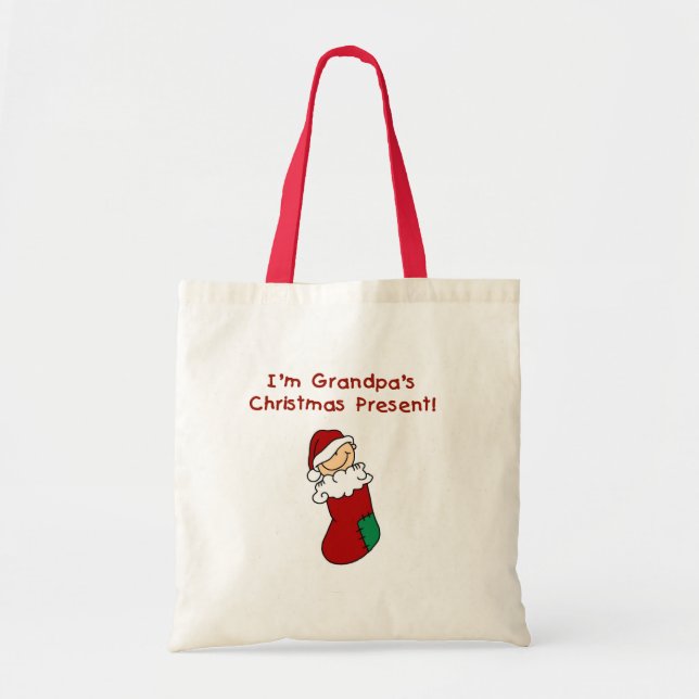 Bolsa Tote Camisetas e presentes de Natal do avô (Frente)