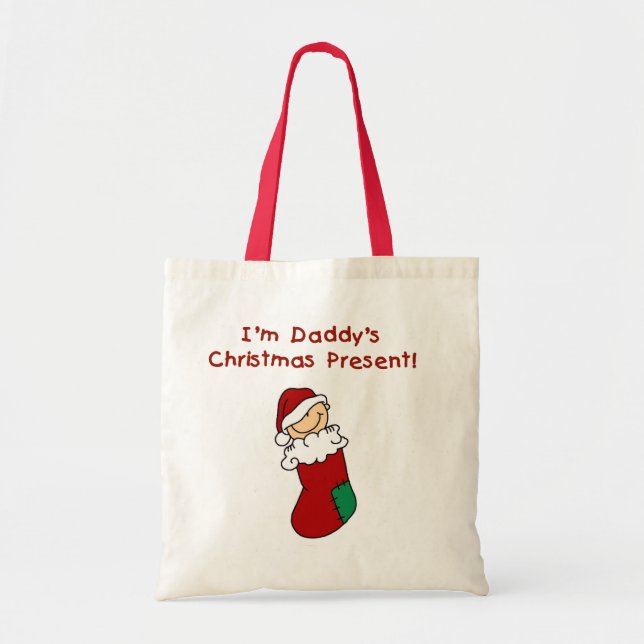 Bolsa Tote Camisetas e presentes de Natal do pai (Frente)