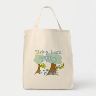 Bolsa Tote Camisetas e presentes do segundo aniversário Blueb