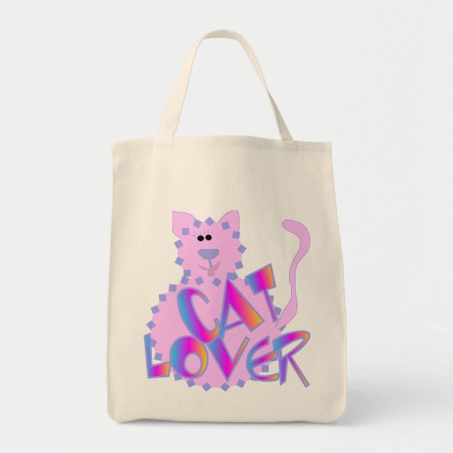 Bolsa Tote Camisetas e presentes para gatos-do-rosa (Frente)