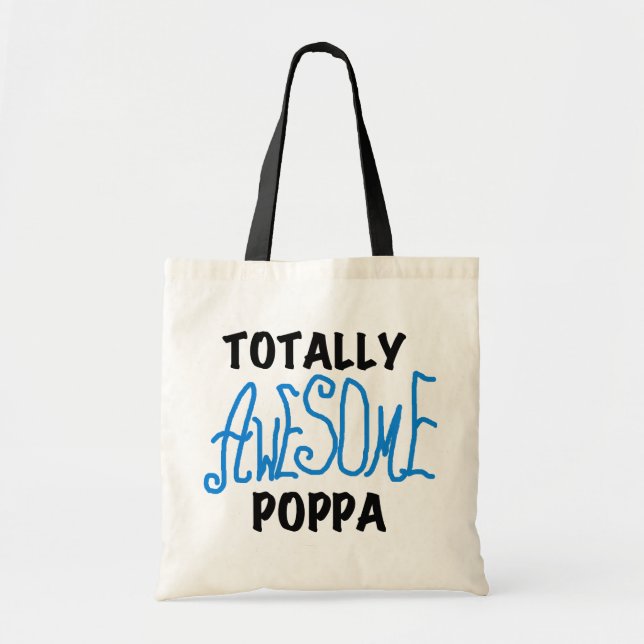 Bolsa Tote Camisetas Poppa e Presentes Totalmente Incríveis (Frente)