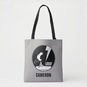 Bolsa Tote Camisetas Rock Snoopy Howling Adicione seu nom