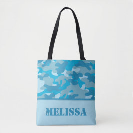 Bolsa Tote Camo azul (camuflagem) | personalizado