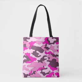 Bolsa Tote Camo cor-de-rosa/sacola