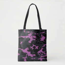 Bolsa Tote Camo de realces cor-de-rosa com som