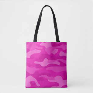 Bolsa Tote Camo Monocolor Rosa Chocante