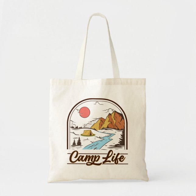 Bolsa Tote Camp Life Mountain Camp (Frente)