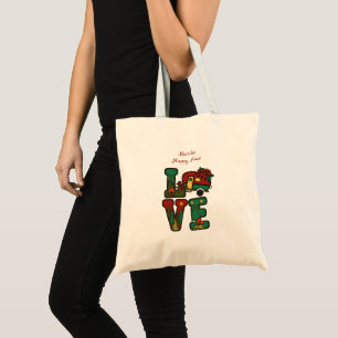 Bolsa Tote Campanha de Alojamento Retroativo do Tema AMOR