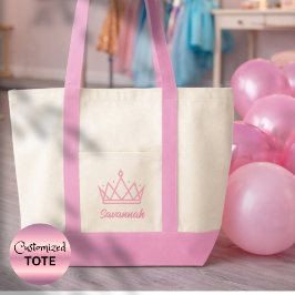 Bolsa Tote Campeã do Título da Coroa Personalizada Pageant Es