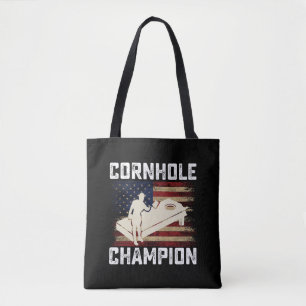 Bolsa Tote Campeão de Cornhole Bandeira Americana EUA 4 de Ju
