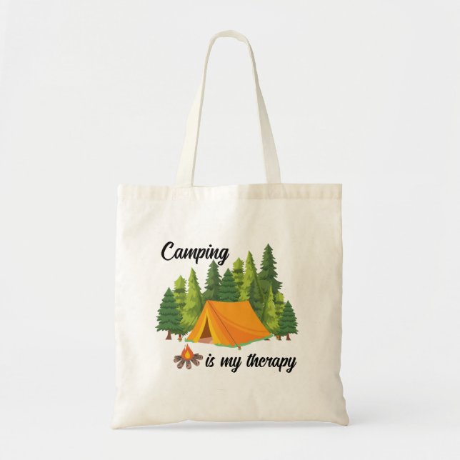 Bolsa Tote Camping é minha terapia no verão (Frente)