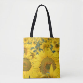 Bolsa Tote Campo Amarelo de Girassóis Fotografia