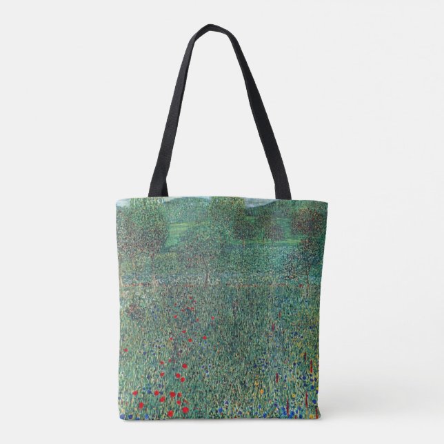 Bolsa Tote Campo de Flor em Litzlberg Klimt, Paisagem de Vint (Verso)