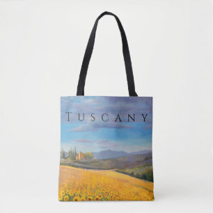 Bolsa Tote Campo De Girassol Na Toscana