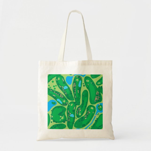 Bolsa Tote campo de golfe par verde (Frente)