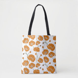 Bolsa Tote Campo de papagaios laranja