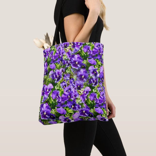 Bolsa Tote Campo Pansy Roxo, (Close Up)