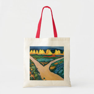 Bolsa Tote Campos de Legumes de August Macke, Arte Fino Vinta