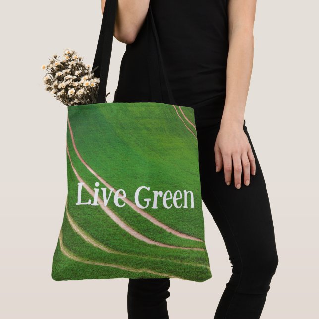 Bolsa Tote Campos verdes (Close Up)