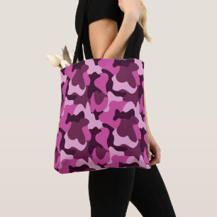 Bolsa Tote Camuflado Rosa Quente Y2K Pinkcore