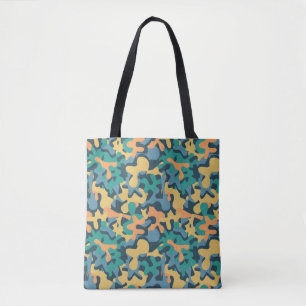 Bolsa Tote Camuflagem Assinatura Arco-íris Silenciado