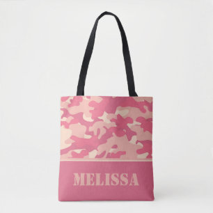 Bolsa Tote Camuflagem coral   de Camo personalizado