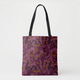 Bolsa Tote Camuflagem framboesa, amora, castanha e noz-moscad
